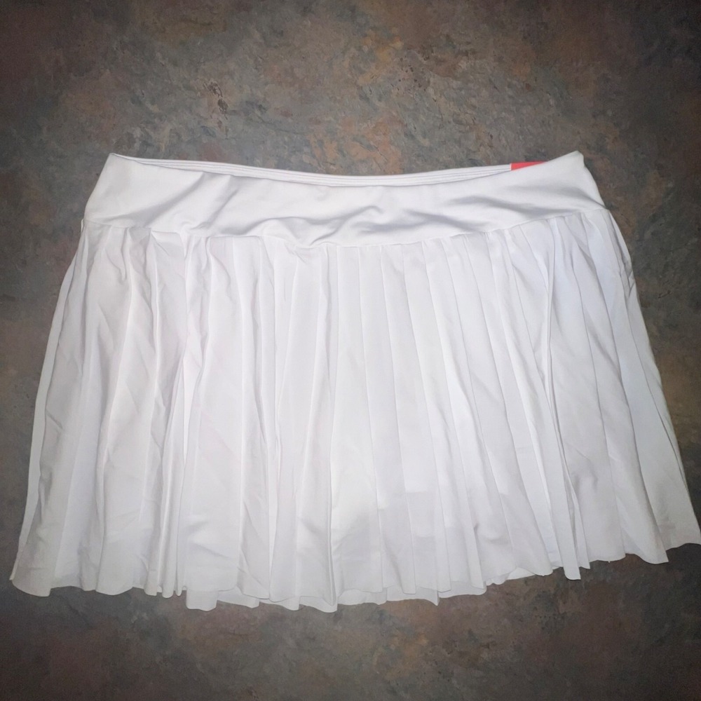 DSG Pleated Mid Rise Skort, XXL, White 18794